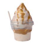 Single Cup Ice Cream Vanilla With Caramel Topping